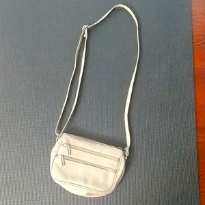 GIFT with purchase Taupe leather crossbody bag purse